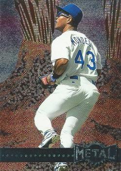#185 Raul Mondesi - Los Angeles Dodgers - 1996 Metal Universe Baseball