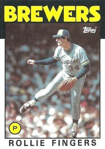 #185 Rollie Fingers - Milwaukee Brewers - 1986 Topps Baseball