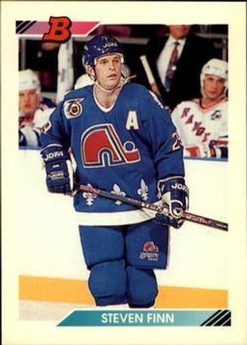 #185 Steven Finn - Quebec Nordiques - 1992-93 Bowman Hockey