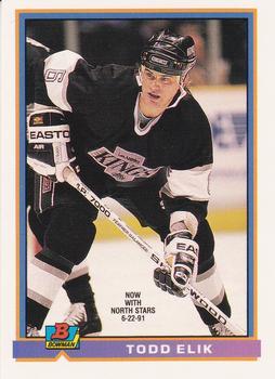 #185 Todd Elik - Minnesota North Stars - 1991-92 Bowman Hockey