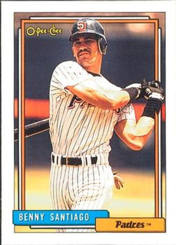 #185 Benny Santiago - San Diego Padres - 1992 O-Pee-Chee Baseball