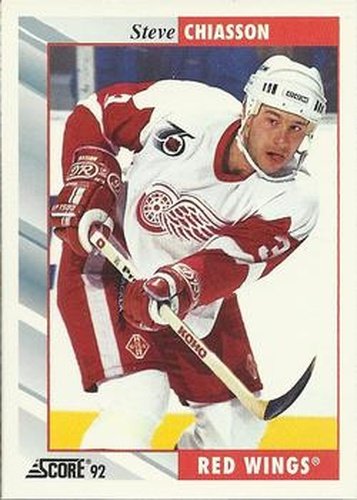 #185 Steve Chiasson - Detroit Red Wings - 1992-93 Score USA Hockey