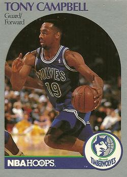 #185 Tony Campbell - Minnesota Timberwolves - 1990-91 Hoops Basketball