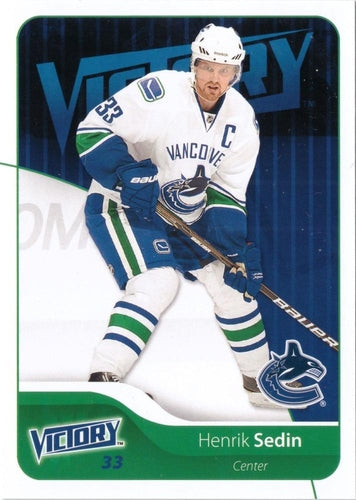 #185 Henrik Sedin - Vancouver Canucks - 2011-12 Upper Deck Victory Hockey
