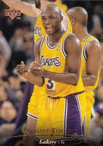 #185 Sedale Threatt - Los Angeles Lakers - 1995-96 Upper Deck Basketball