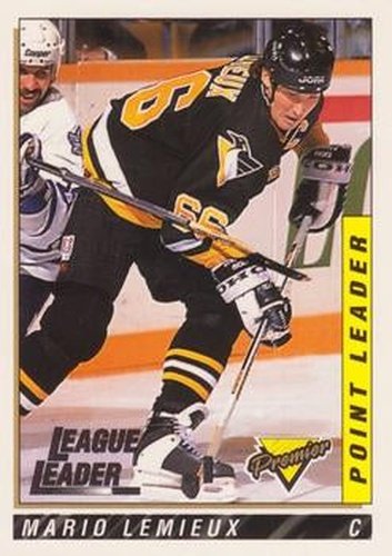 #185 Mario Lemieux - Pittsburgh Penguins - 1993-94 Topps Premier Hockey