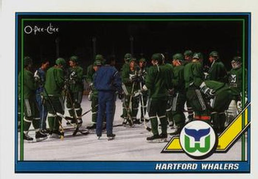 #185 Hartford Whalers - Hartford Whalers - 1991-92 O-Pee-Chee Hockey