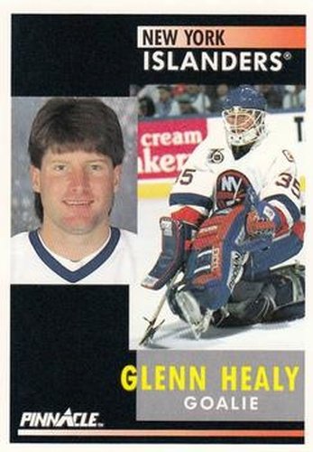 #185 Glenn Healy - New York Islanders - 1991-92 Pinnacle Hockey