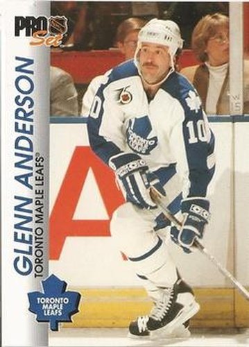 #185 Glenn Anderson - Toronto Maple Leafs - 1992-93 Pro Set Hockey