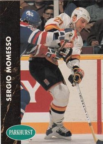#185 Sergio Momesso - Vancouver Canucks - 1991-92 Parkhurst Hockey