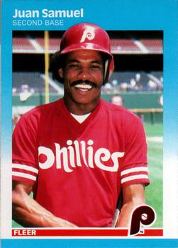 #185 Juan Samuel - Philadelphia Phillies - 1987 Fleer Baseball