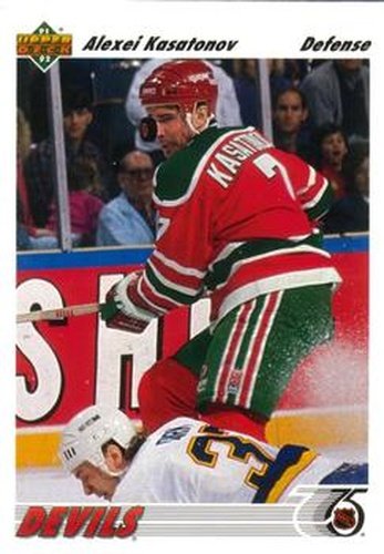 #185 Alexei Kasatonov - New Jersey Devils - 1991-92 Upper Deck Hockey