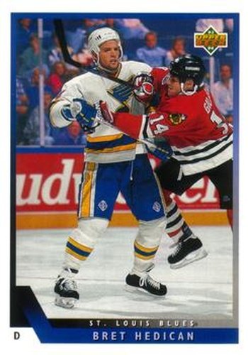 #185 Bret Hedican - St. Louis Blues - 1993-94 Upper Deck Hockey