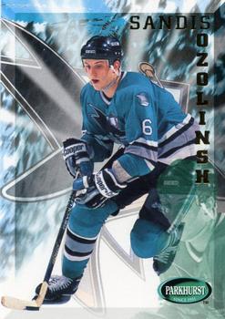 #185 Sandis Ozolinsh - San Jose Sharks - 1995-96 Parkhurst International Hockey