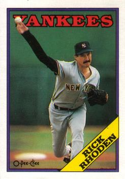 #185 Rick Rhoden - New York Yankees - 1988 O-Pee-Chee Baseball