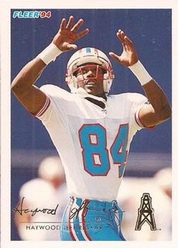 #186 Haywood Jeffires - Houston Oilers - 1994 Fleer Football