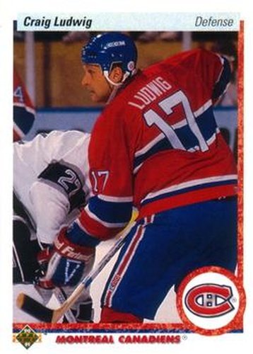 #186 Craig Ludwig - Montreal Canadiens - 1990-91 Upper Deck Hockey