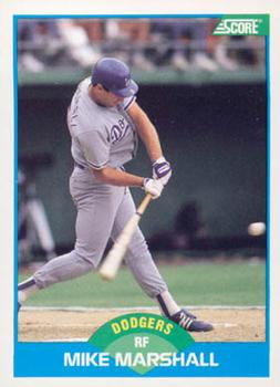 #186 Mike Marshall - Los Angeles Dodgers - 1989 Score Baseball