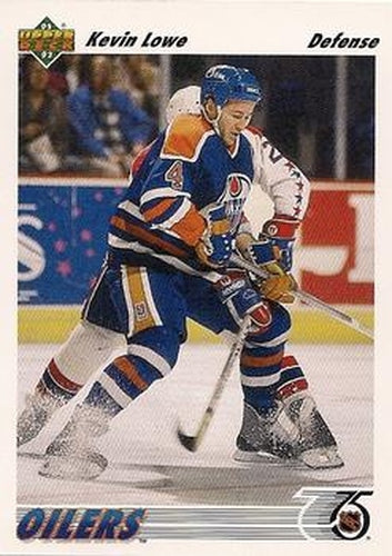 #186 Kevin Lowe - Edmonton Oilers - 1991-92 Upper Deck Hockey