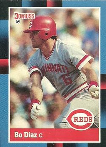 #186 Bo Diaz - Cincinnati Reds - 1988 Donruss Baseball