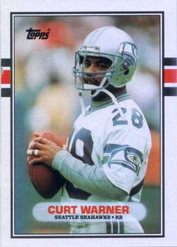#186 Curt Warner - Seattle Seahawks - 1989 Topps Football