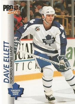 #186 Dave Ellett - Toronto Maple Leafs - 1992-93 Pro Set Hockey