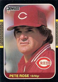 #186 Pete Rose - Cincinnati Reds - 1987 Donruss Baseball