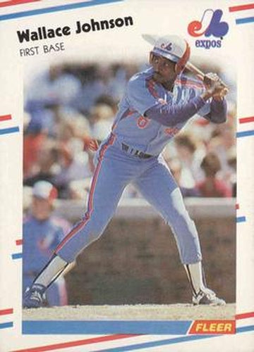 #186 Wallace Johnson - Montreal Expos - 1988 Fleer Baseball