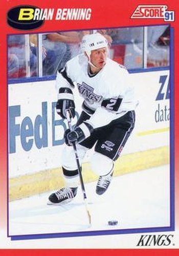 #186 Brian Benning - Los Angeles Kings - 1991-92 Score Canadian Bilingual Hockey