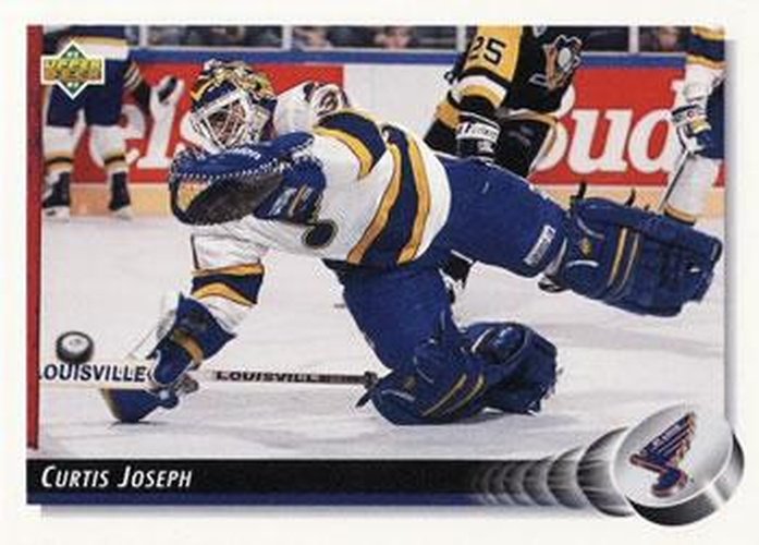 #186 Curtis Joseph - St. Louis Blues - 1992-93 Upper Deck Hockey