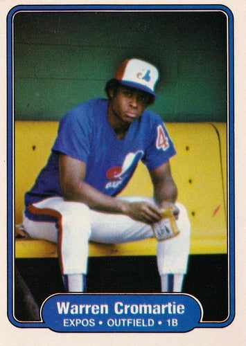 #186 Warren Cromartie - Montreal Expos - 1982 Fleer Baseball