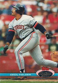#186 Cecil Fielder - Detroit Tigers - 1991 Stadium Club Baseball