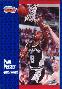 #186 Paul Pressey - San Antonio Spurs - 1991-92 Fleer Basketball