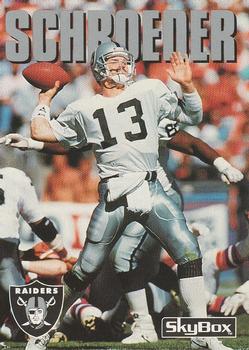 #186 Jay Schroeder - Los Angeles Raiders - 1992 SkyBox Impact Football