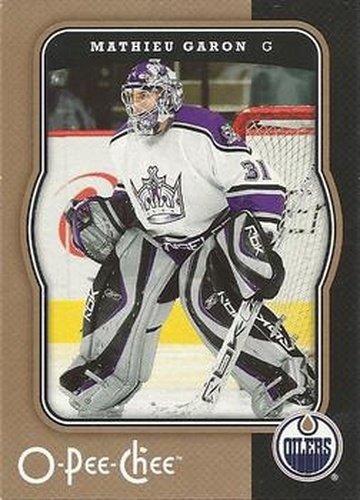 #186 Mathieu Garon - Edmonton Oilers - 2007-08 O-Pee-Chee Hockey
