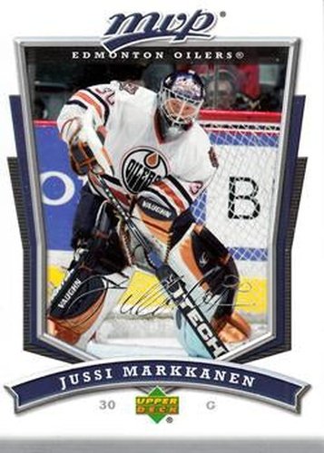 #186 Jussi Markkanen - Edmonton Oilers - 2007-08 Upper Deck MVP Hockey