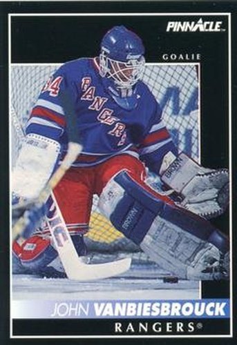 #186 John Vanbiesbrouck - New York Rangers - 1992-93 Pinnacle Canadian Hockey