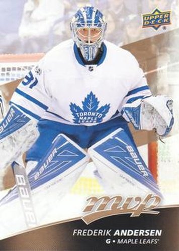 #186 Frederik Andersen - Toronto Maple Leafs - 2017-18 Upper Deck MVP Hockey