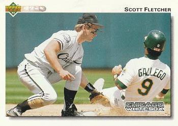 #186 Scott Fletcher - Chicago White Sox - 1992 Upper Deck Baseball