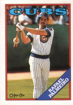 #186 Rafael Palmeiro - Chicago Cubs - 1988 O-Pee-Chee Baseball