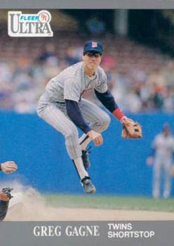 #186 Greg Gagne - Minnesota Twins - 1991 Ultra Baseball