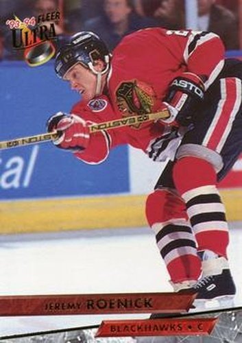 #186 Jeremy Roenick - Chicago Blackhawks - 1993-94 Ultra Hockey