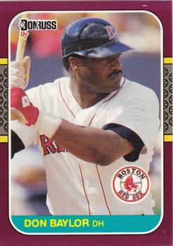 #186 Don Baylor - Boston Red Sox - 1987 Donruss Opening Day Baseball