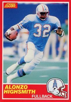 #186 Alonzo Highsmith - Houston Oilers - 1989 Score Football