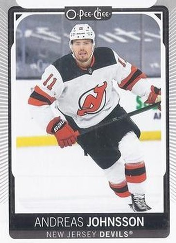 #186 Andreas Johnsson - New Jersey Devils - 2021-22 O-Pee-Chee Hockey