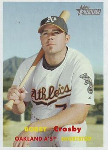 #186 Bobby Crosby - Oakland Athletics - 2006 Topps Heritage Baseball