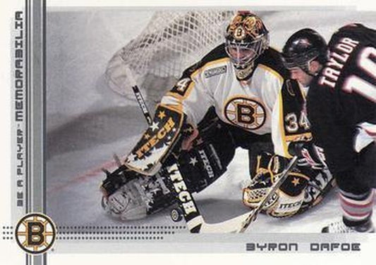 #186 Byron Dafoe - Boston Bruins - 2000-01 Be a Player Memorabilia Hockey