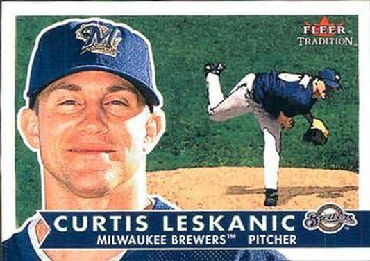 #186 Curtis Leskanic - Milwaukee Brewers - 2001 Fleer Tradition Baseball