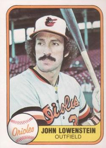 #186 John Lowenstein - Baltimore Orioles - 1981 Fleer Baseball