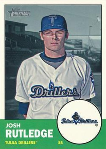 #186 Josh Rutledge - Tulsa Drillers - 2012 Topps Heritage Minor League Baseball